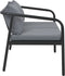 vidaXL - Tuinbank - tweezits - met - kussens - aluminium - grijs
