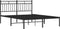 vidaXL - Bedframe - met - hoofdbord - metaal - zwart - 135x190 - cm