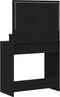 vidaXL - Kaptafel - met - LED-verlichting - - - Zwart - Eiken - 79x41x135 - cm