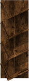 vidaXL - Wandschap - 4-laags - 33x16x90 - cm - gerookt - eikenkleurig