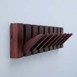 Urban State Piano - Wandkapstok - 8 haken - Donker hout - Walnoot finish