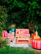 Mica Decorations Novia - Opblaasbare Poef - H37 x Ø80 cm - Oranje
