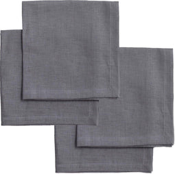 DDDDD Cabin - Servetten - 100% Linnen - 40x40 cm - Luxe - Grijs (set van 4)