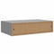 vidaXL - Wandschap - met lade 40x23,5x10 cm MDF grijs