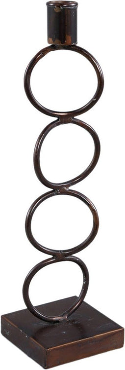 PTMD Jish Kandelaar - 9 x 9 x 33 cm - Metaal - Koper