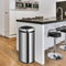Automatische Prullenbak - Sensorprullenbak - 70 Liter - Zilver - Rechthoek
