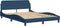 vidaXL - Bedframe - met - hoofdeinde - zonder - matras - 140x190 - cm - stof - blauw