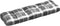 vidaXL - Palletkussen - 120x40x12 - cm - stof - ruitpatroon - grijs