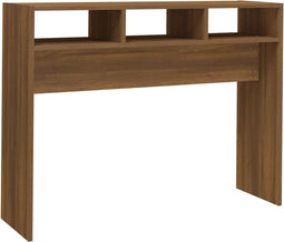 vidaXL - Wandtafel - 105x30x80 - cm - bewerkt - hout - bruin - eikenkleur