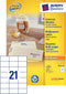 Avery Zweckform 3652-200 - Universele etiketten 70 x 42.3 mm - 4620 stuks - Wit