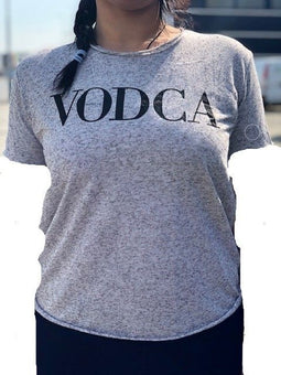 Vodca T-Shirt - Zomers shirt met tekst - Grijs - M