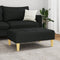 vidaXL - Voetenbank - 77x55x31 - cm - stof - zwart