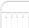 vidaXL - Bedframe - met - hoofdbord - metaal - wit - 107x203 - cm