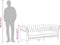 vidaXL - Tweezitsbank - Chesterfield-stijl - stof - donkergroen