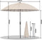 Angel Living Parasol - Rond - Ø250 cm - Kantelbaar - Beige