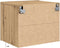 vidaXL - Nachtkastje - met - LED - Muurbevestigde - Ambachtelijke - Eik - 50x39x41 - cm