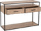 J-Line console Zigzag 2 Lades - hout/metaal - naturel/zwart