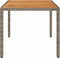 vidaXL Tuintafel met acaciahouten blad 150x90x75 cm poly rattan grijs
