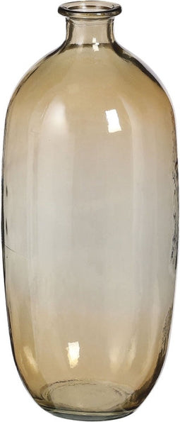 Mica Decorations Romeo Vaas - 19x19x45 cm - recycled Glas - Geel