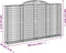 vidaXL - Schanskorven - 5 - st - gewelfd - 300x30x160/180 - cm - ijzer