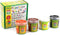 Vingerverf - 4 kleuren set B - Wit, oranje, bruin en zwart