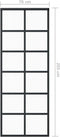 vidaXL - Schuifdeur - met - beslag - 76x205 - cm - aluminium - en - ESG-glas