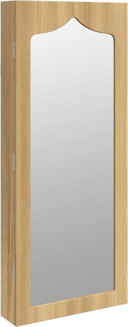 vidaXL - Sieradenkast - met - spiegel - wandgemonteerd - 37,5x10x90 - cm