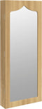 vidaXL - Sieradenkast - met - spiegel - wandgemonteerd - 37,5x10x90 - cm