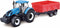 New Holland T7.315 Tractor + Tipping Trailer 10 Cm blauw/rood