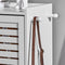 SoBuy FSR108-W - Schoenenopbergkast - 3 Planken & 2 Haken - Wit