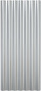 vidaXL - Dakpanelen - 12 - st - 80x36 - cm - gepoedercoat - staal - zilverkleurig