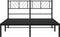vidaXL - Bedframe - met - hoofdbord - metaal - zwart - 140x200 - cm