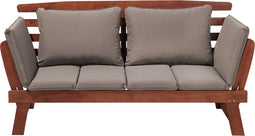 Beliani PORTICI - Tuinbank - Donkere houtkleur - Eucalyptushout