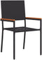 vidaXL - Stapelbare - Tuinmeubels - met - Kussens - - - 2 - Delige - Set - in - Zwart - Poly - Riet