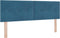 vidaXL - Hoofdbord - met - Knopen - Donkerblauw - 140 - cm - Fluweel