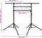 vidaXL Lichtstatief 238x115x(180-300) cm staal