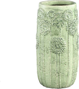 PTMD Tixx Bloempot - H37 x Ø18 cm - Keramiek - Groen