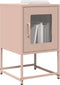 vidaXL - Nachtkastje - 36x39x60,5 - cm - koudgewalst - staal - roze