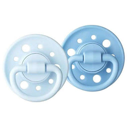 Dodie Gaia Fopspeen +0m Seaside Set van 2 - Ronde Fopspeen - Natuurlijk Rubber - Langzaam - Wit