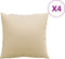 vidaXL - Sierkussens - 4 - st - 60x60 - cm - stof - beige