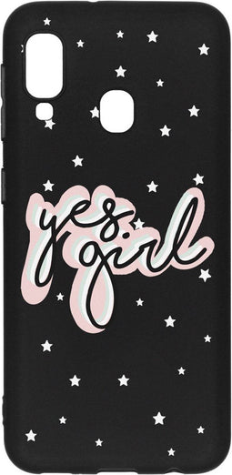 Hoesje Siliconen Geschikt voor Samsung Galaxy A20e - Design Backcover Color - Meerkleurig / Yes Girl