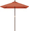 vidaXL - Parasol - met - houten - paal - 198x198x231 - cm - terracottakleurig