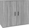 vidaXL - Dressoir - 80x33x70 - cm - bewerkt - hout - grijs - sonoma - eikenkleurig