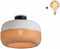 GOOD&MOJO Plafonniere Mekong - Wit/Bamboe - Ø40cm - Scandinavisch,Bohemian