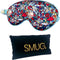 SMUG Slaapmasker met Opbergzakje - 100% Verduisterend - Verstelbaar Oogmasker in Satijn - Tattoo Print