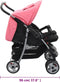 vidaXL - Tweelingkinderwagen - staal - roze - en - zwart