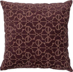 BePureHome Stencil Kussen - Velvet/borduur - Wine - 45x45