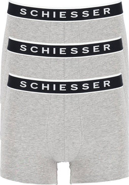 Schiesser 95/5 - Heren Shorts - 3-pack - Grijs melange