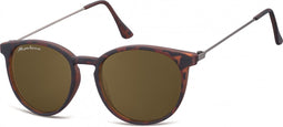 Montana S33F - Zonnebril - Ronde retro stijl - Bruin schildpad - Lensbreedte 50 mm