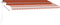 vidaXL - Luifel - handmatig - uittrekbaar - met - LED - 400x300 - cm - oranje - en - bruin